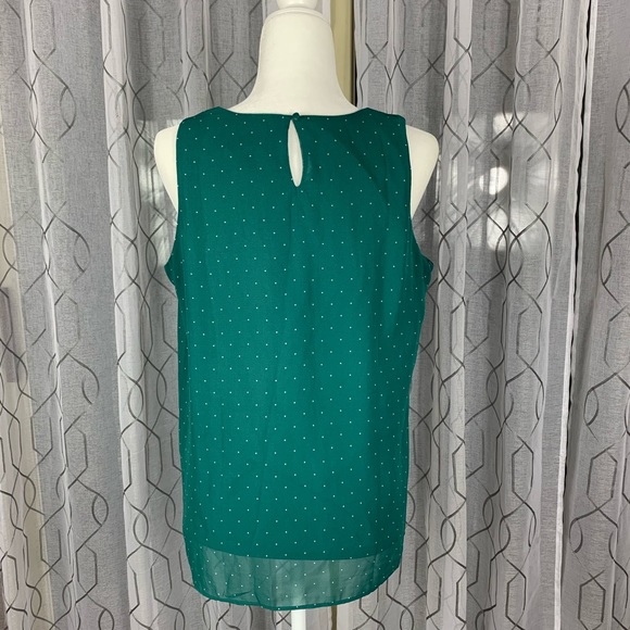 Ann Taylor Loft Factory Polka Dot Top Medium - Picture 4 of 7